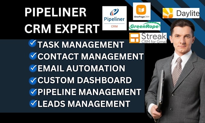 Gig Preview - Setup workflow pipeliner crm streak crm onepage crm capsule crm greenrope crm