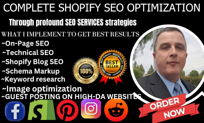 Bestseller - optimize shopify store for top ranking to boost sales through seo optimization