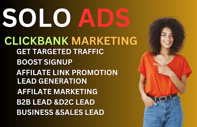 Gig Preview - Do USA solo ads promotion MLM leads affiliate marketing clickbank promotion