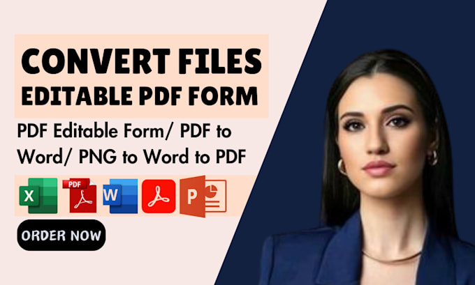 Gig Preview - Convert pdf to word, excel, 2d to stl, create editable and fillable pdf forms