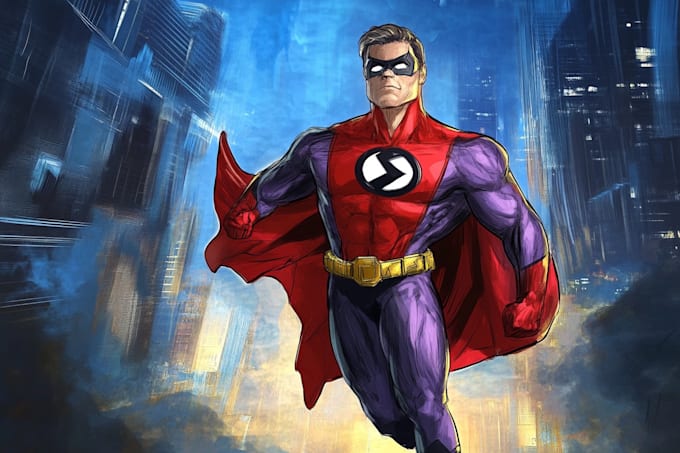 Gig Preview - Make a superhero character design of your idea