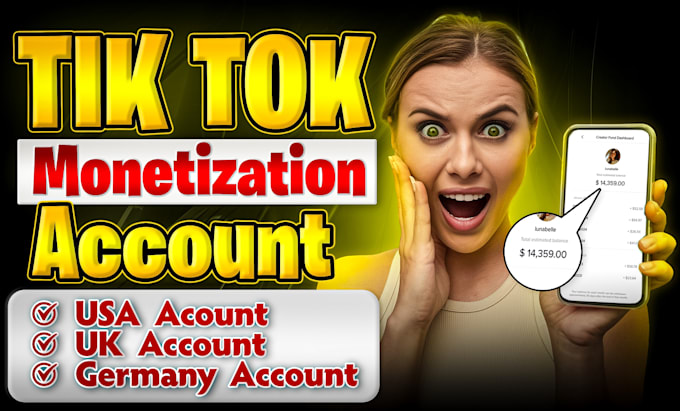 Bestseller - create tiktok monetize account USA, UK and canda