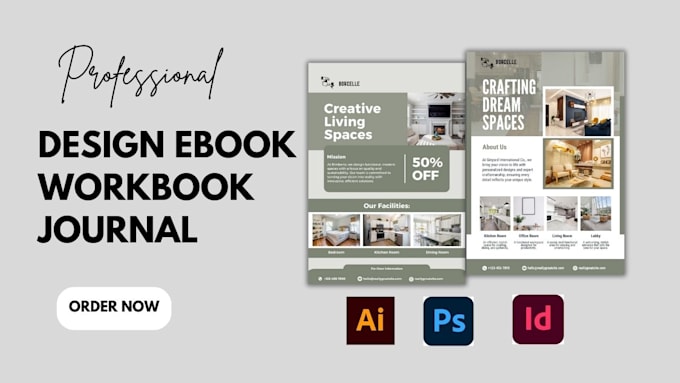 Gig Preview - Design ebook, workbook, journal, lead magnet in canva, PDF, white paper