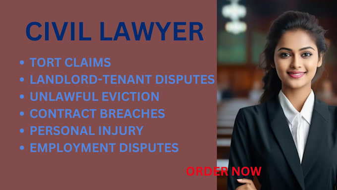 Gig Preview - Be your civil lawyer for tort claims, unlawful eviction and landlord dispute