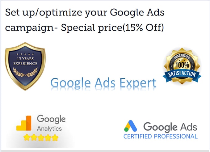 Gig Preview - Setup a super star google ads campaign and free voucher