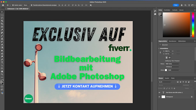 Gig Preview - Bilder bearbeiten in adobe photoshop