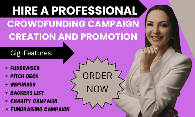 Gig Preview - Conduct and promote charity pitch deck fundraising campaign and backers list