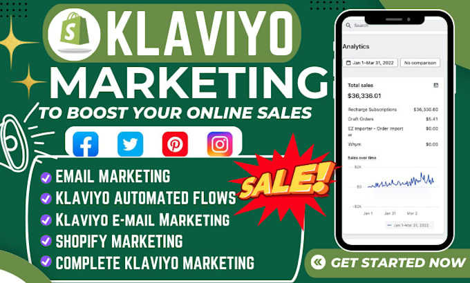 Gig Preview - Do klaviyo email marketing flows, klaviyo flows, and email campaigns