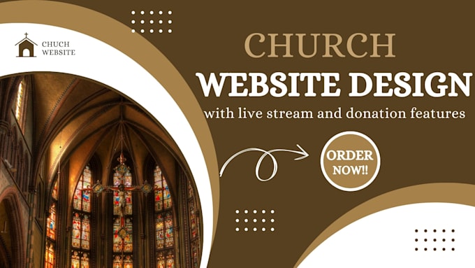 Bestseller - design or redesign  church website, ministry website with live stream features