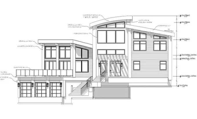 Gig Preview - Draw architectural drawing, blueprints, elevations, etc in cad