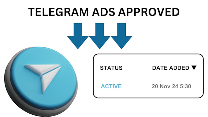 Gig Preview - Do telegram ads, telegram promotion, approved telegram ads to get active users