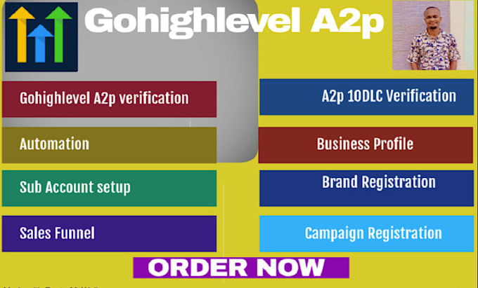 Gig Preview - Get your a2p 10dlc verification, gohighlevel a2p and twilio a2p registration