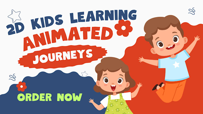 Gig Preview - Make 2d kids learning video and channel for 2 to 5 years