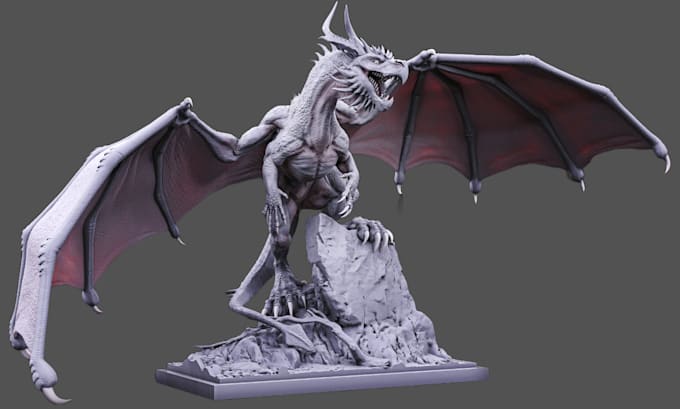 Gig Preview - Custom animal model dragon design 3d animation hard surface model 3d printing