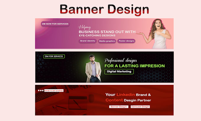 Gig Preview - Design professional  and attractive linkedin banner