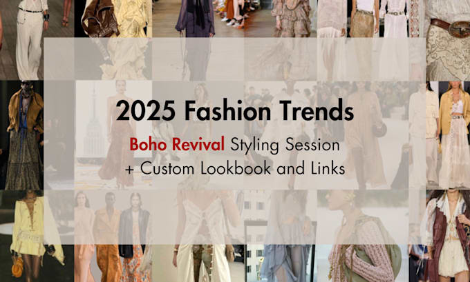 Bestseller - create a boho inspired wardrobe lookbook with 2025 trends and shopping links