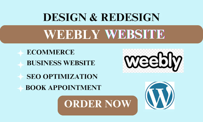 Gig Preview - Do weebly website design redesign weebly and weebly store seo