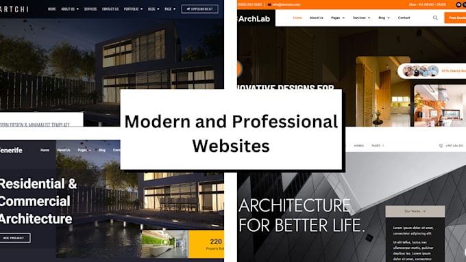 Gig Preview - Create architecture, home renovation, interior website