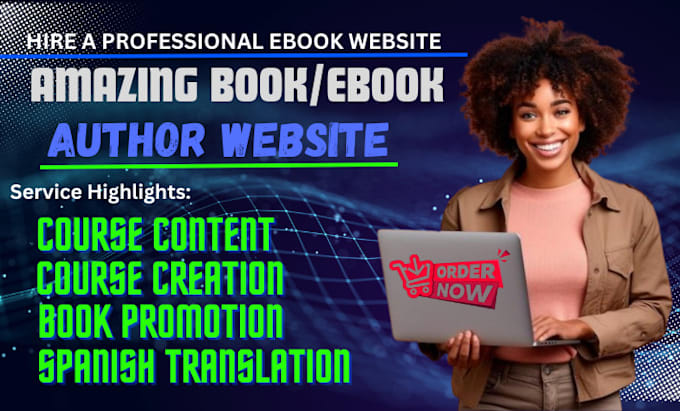 Gig Preview - Design amazing book or ebook author website