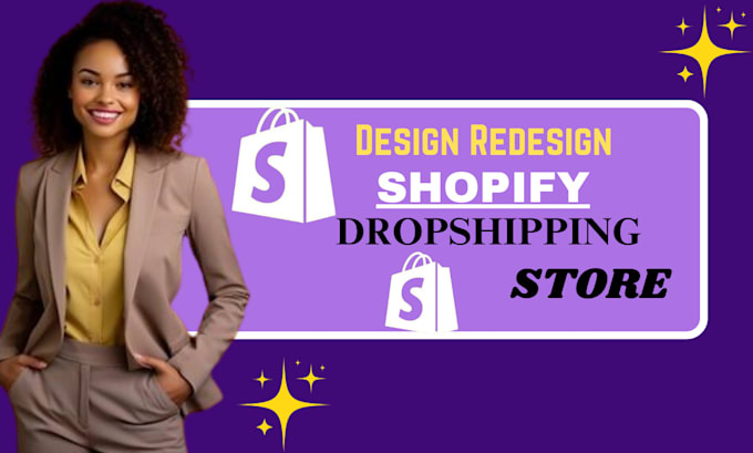 Gig Preview - Do shopify website design or redesign shopify store, dropshipping store