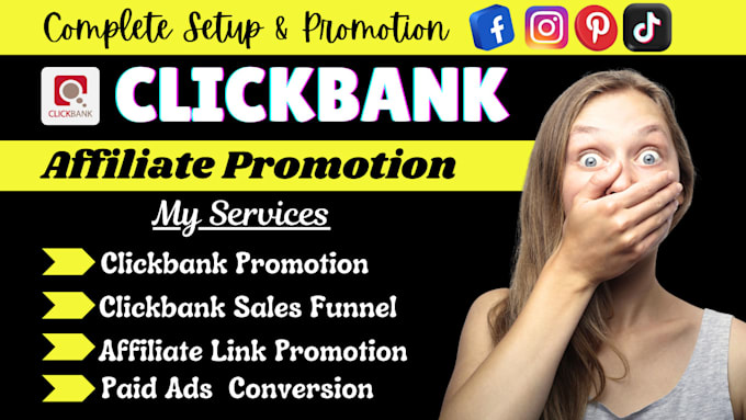 Gig Preview - Clickbank affiliate link promotion affiliate marketing clickbank link promotion