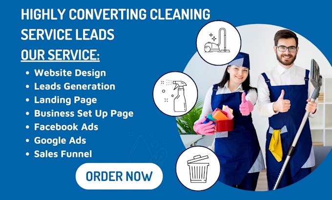 Gig Preview - Generate commercial cleaning leads, office cleaning leads, house cleaning leads