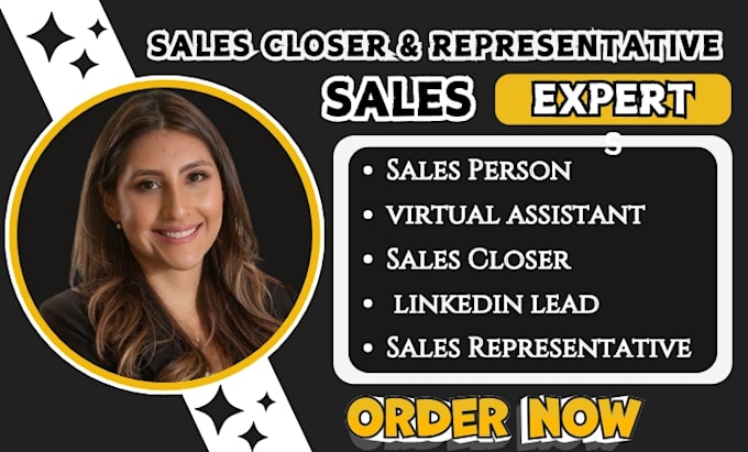 Gig Preview - Be your sales closer sales rep telemarketing virtual assistant sales leads