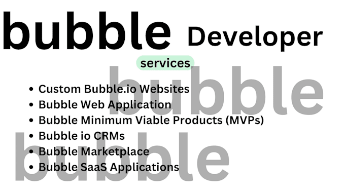 Gig Preview - Develop bubble io, bubble mvp, adalo, bubble saas, marketplace, web app, bubble