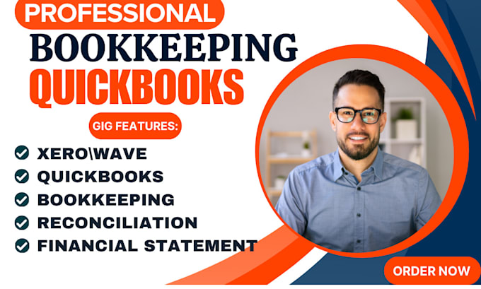 Gig Preview - Set up clean up, bookkeeping in quickbooks wave xero online bank reconciliation