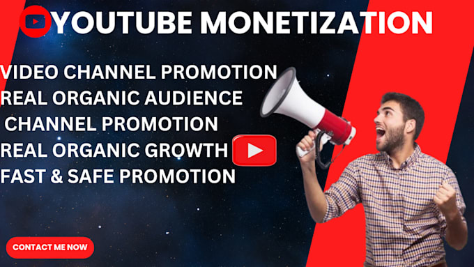 Gig Preview - Do organic youtube channel video promotion USA subscriber and monetization