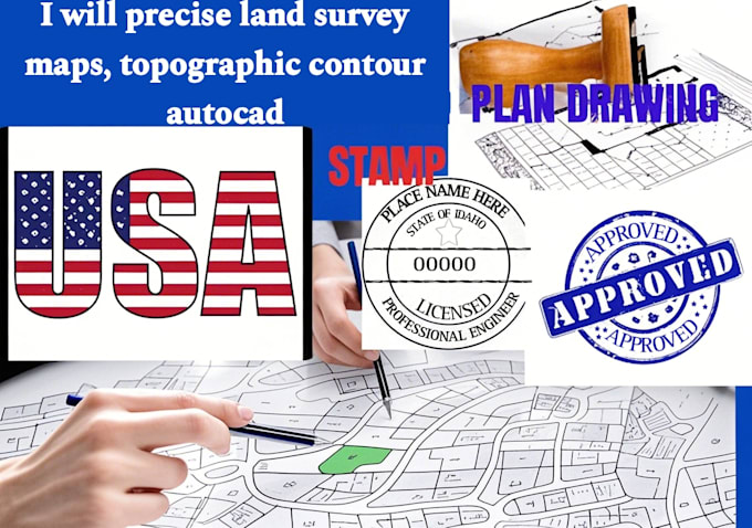 Gig Preview - Create precise land survey maps,site plans, and topographic contours in autocad