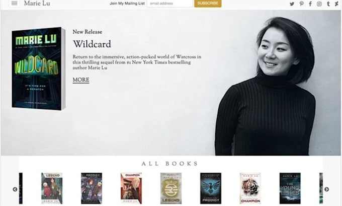 Bestseller - design a book author website, ebook website, authors landing page