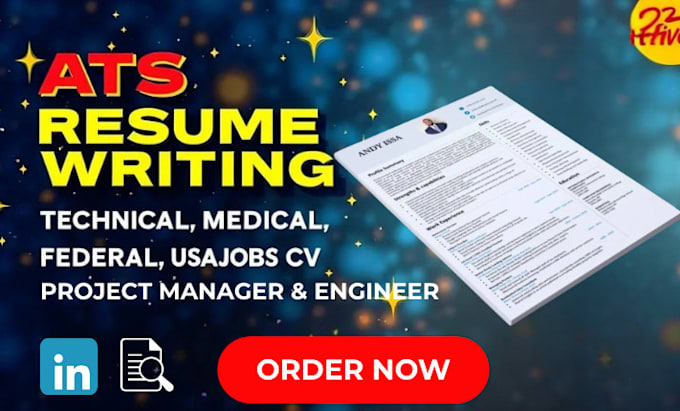 Gig Preview - Create ats optimized resume for project manager and engineering CV writing