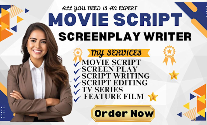 Gig Preview - Write edit format movie script TV series screenplay rewrite script script editor