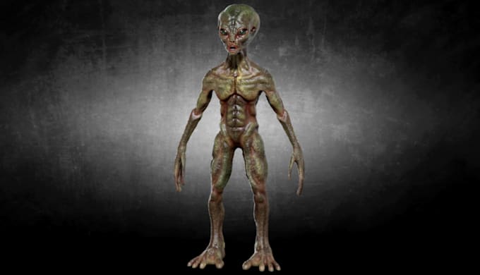 Gig Preview - 3d alien model,game horror character,3d creature,non human model,blender,zombie