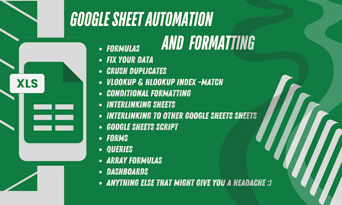 Gig Preview - Do google sheet automation, vba automation, app script, macro formula templates