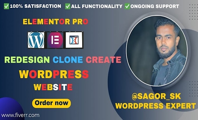 Gig Preview - Design wordpress website or landing page with elementor pro