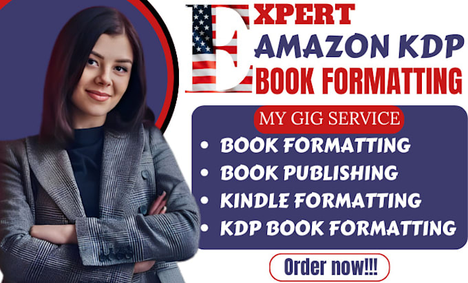 Gig Preview - Do book formatting, amazon KDP kindle book, book publishing, ebook formatting