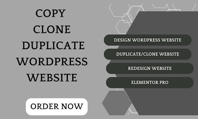 Gig Preview - Design duplicate website clone copy redesign wordpress website elementor pro