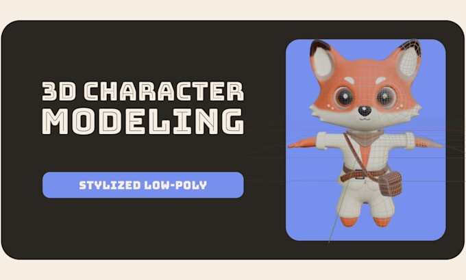 Gig Preview - Create a stylized low poly characters for animation