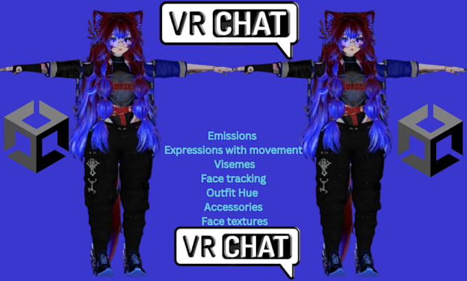 Gig Preview - Create custom vrchat avatar tattoos textures and accessories