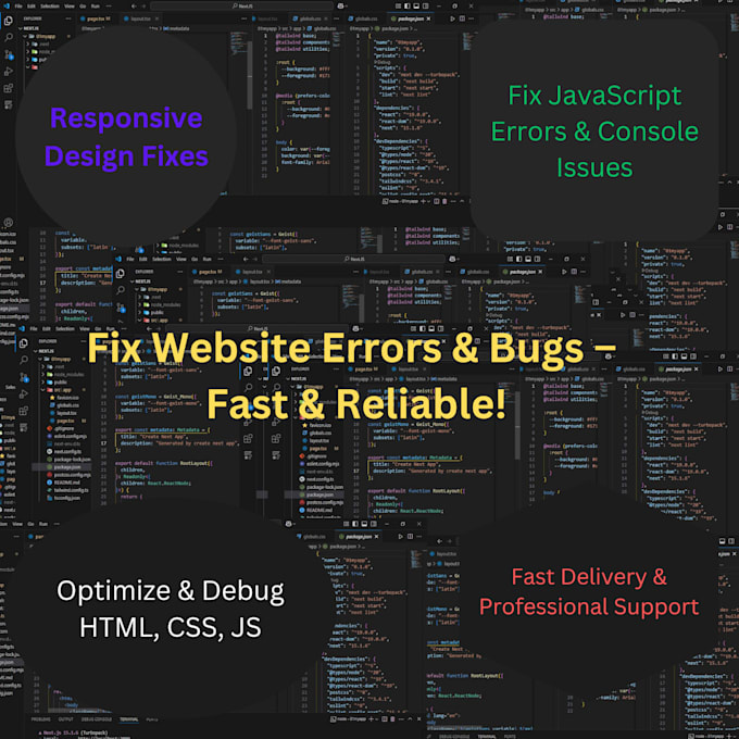 Gig Preview - Fix bugs and errors in your HTML, CSS, and javascript code