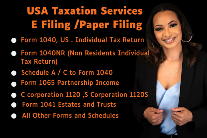 Bestseller - prepare and e file USA tax returns for personal, llc and corporate