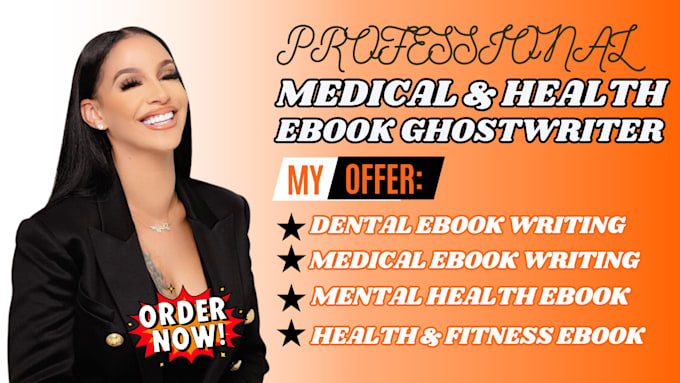 Bestseller - write medical ebook, health and fitness ebook writer, dental, mental health book