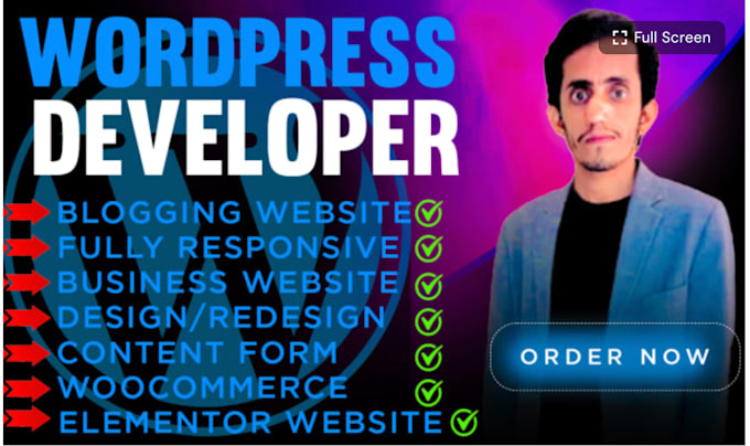 Gig Preview - Build responsive wordpress website design