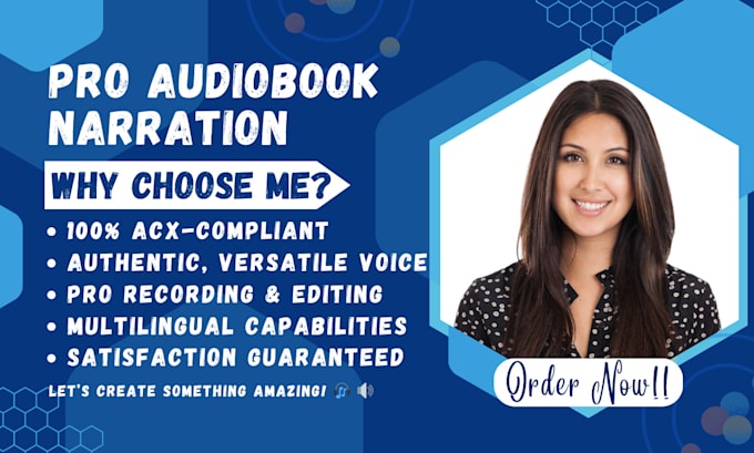 Gig Preview - Do acx approved audiobook narration, book to audio conversion, ebook narrator