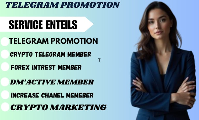 Gig Preview - Grow crypto telegram promotion, crypto telegram marketing, telegram subscribers