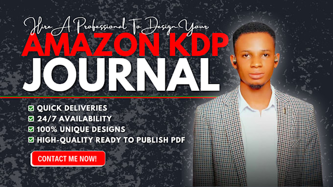 Gig Preview - Design ready to publish amazon KDP journal notebook, ebook planner and workbook