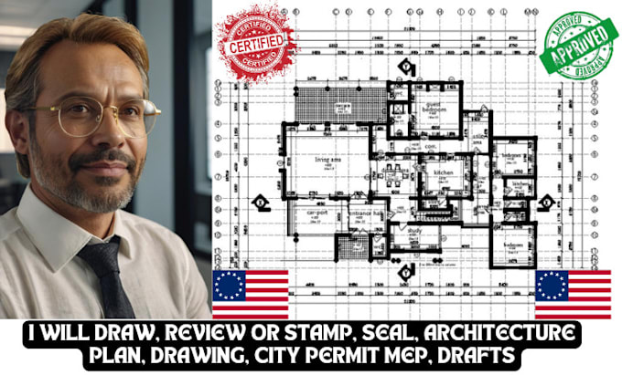 Gig Preview - Be your draftsman for architecture drawing, plan, city permit, floor plan, civil