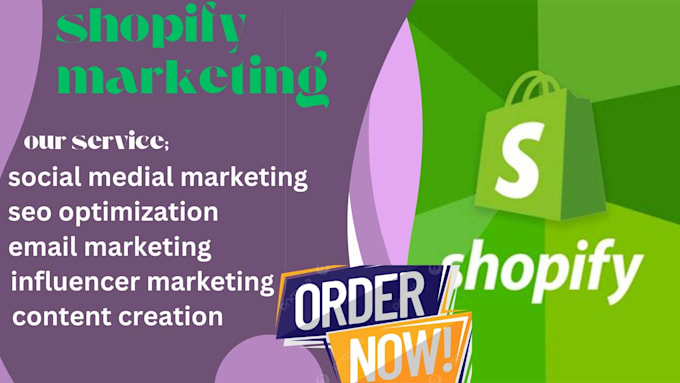 Gig Preview - Do shopify, marketing, shopify promoting to increase you sales convertion